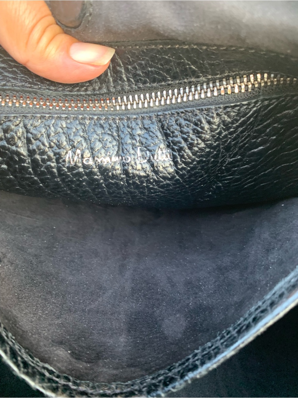 Massimo Dutti Nappa Leather Bucket Bag In Black View 5
